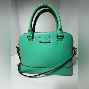 Kate Spade Kelly Green Small Rachelle Leather Satchel/Crossbody